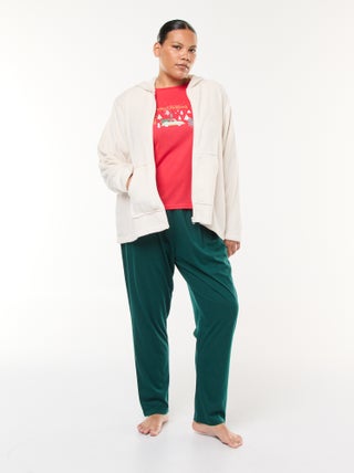 Pyjama sweat polaire + pantalon - 2 pièces