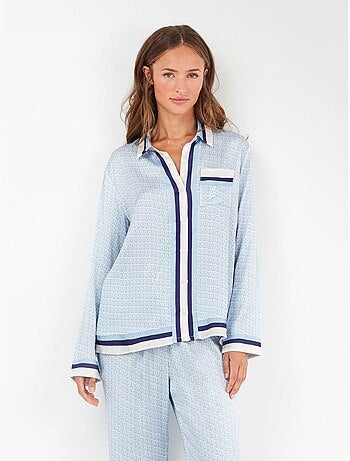 Pyjama t-shirt imprimé monogramme