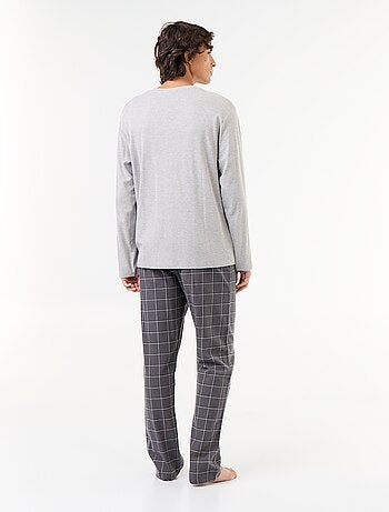 Pyjama t-shirt + pantalon en flanelle - 2 pièces