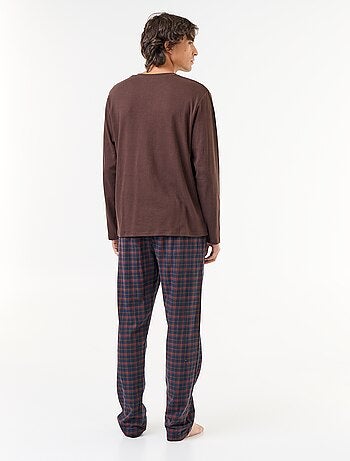 Pyjama t-shirt + pantalon en flanelle - 2 pièces