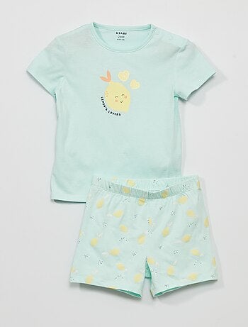 Pyjama t-shirt + short - 2 pièces - Kiabi