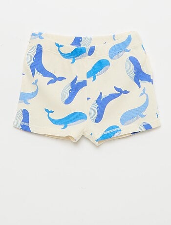 Pyjama t-shirt + short en coton côtelé - 2 pièces