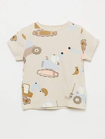 Pyjama t-shirt + short en coton côtelé - 2 pièces