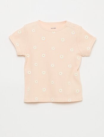 Pyjama t-shirt + short en coton côtelé - 2 pièces