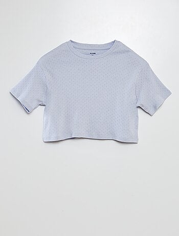 Pyjama t-shirt + short en pointelle