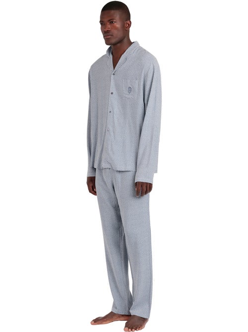 Pyjama tenue pantalon chemise manches longues classic spiga - Kiabi Pyjama tenue pantalon chemise manches longues classic spiga - Kiabi