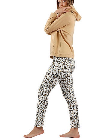 Pyjama tenue pantalon top à capuche minnie leopardo disney