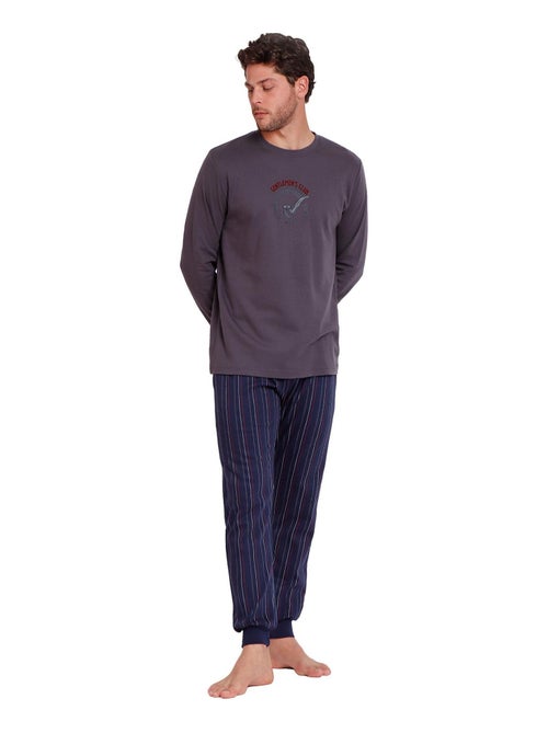 Pyjama tenue pantalon top manches longues gentlemen sclub - Kiabi Pyjama tenue pantalon top manches longues gentlemen sclub - Kiabi