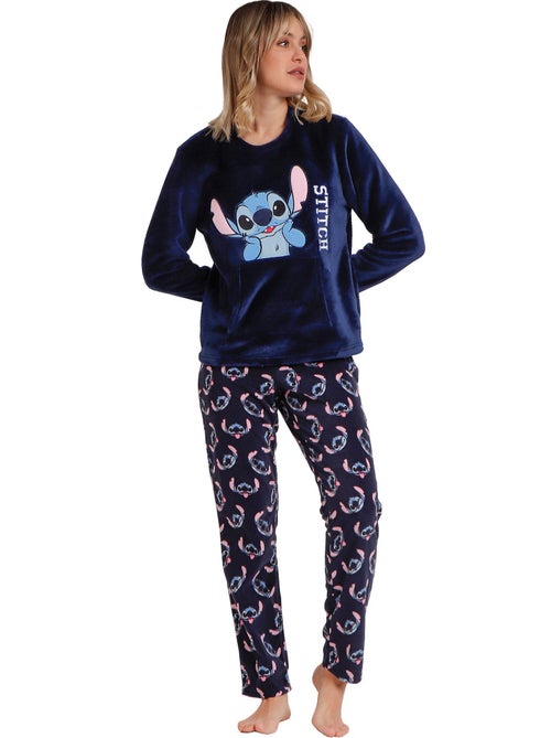 Pyjama tenue pantalon top manches longues stitch faces disney - Kiabi