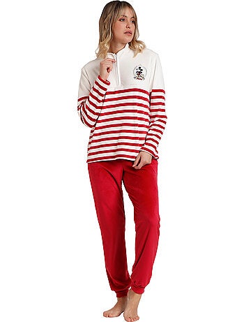 Pyjama tenue pantalon top manches longues velvet king mickey disney