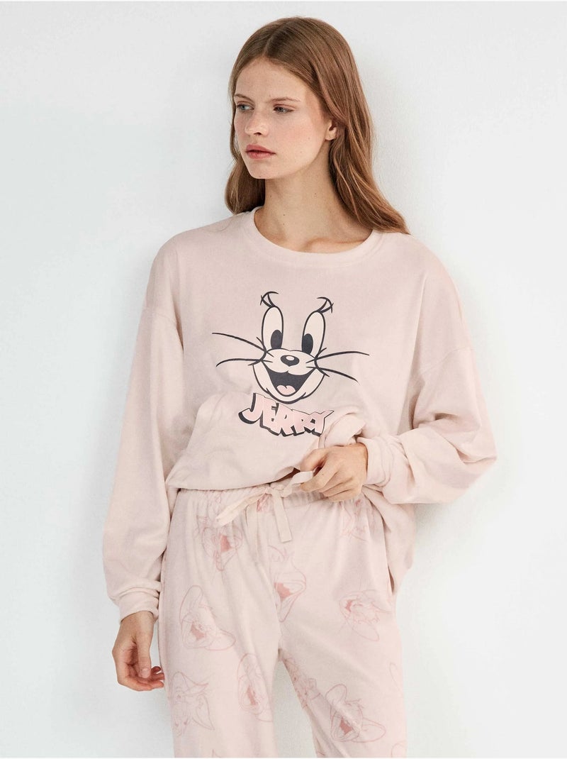 Pyjama tom & jerry met jerry print Roze - Kiabi