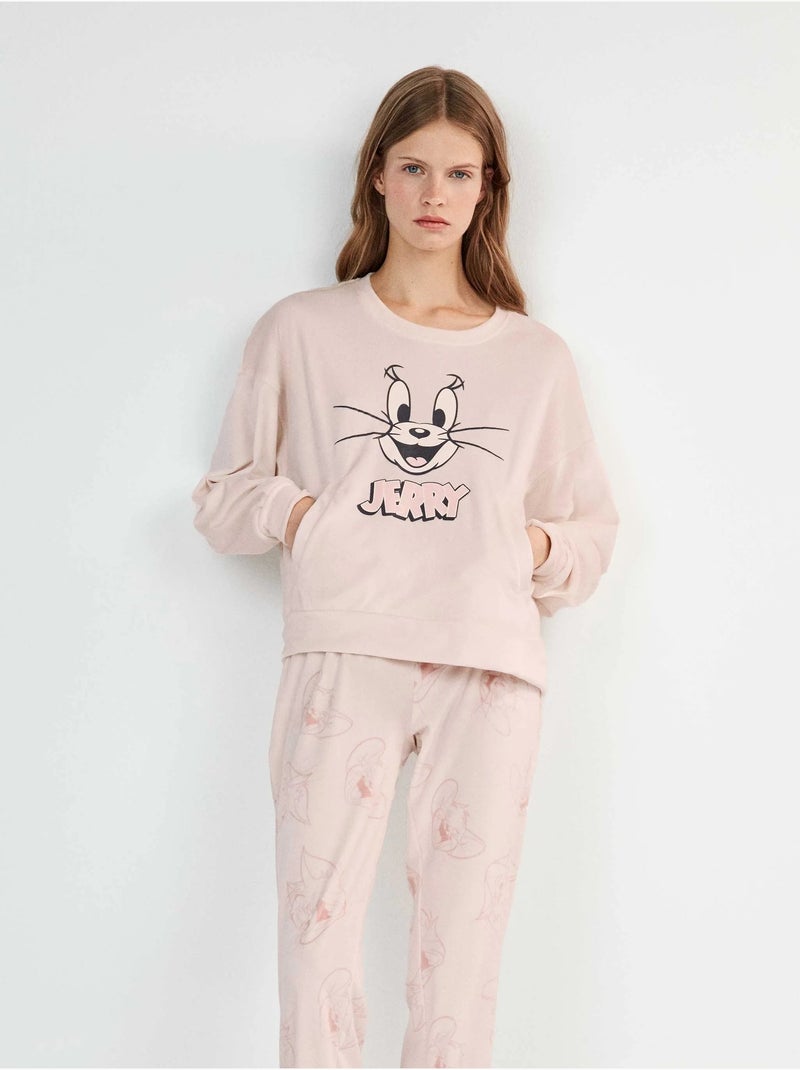 Pyjama tom & jerry met jerry print Roze - Kiabi