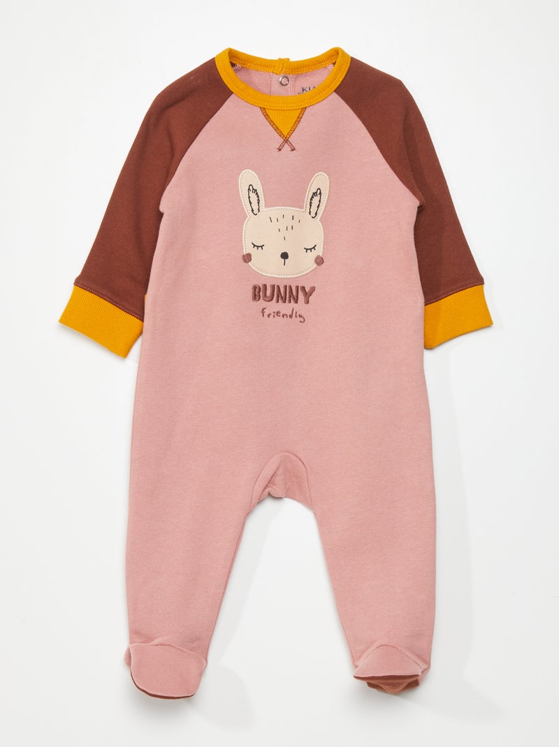 Pyjama tricolore imprimé 'lapin' Rose - Kiabi