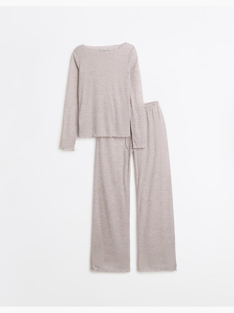 Pyjama tricoté, mo fashion Beige - Kiabi