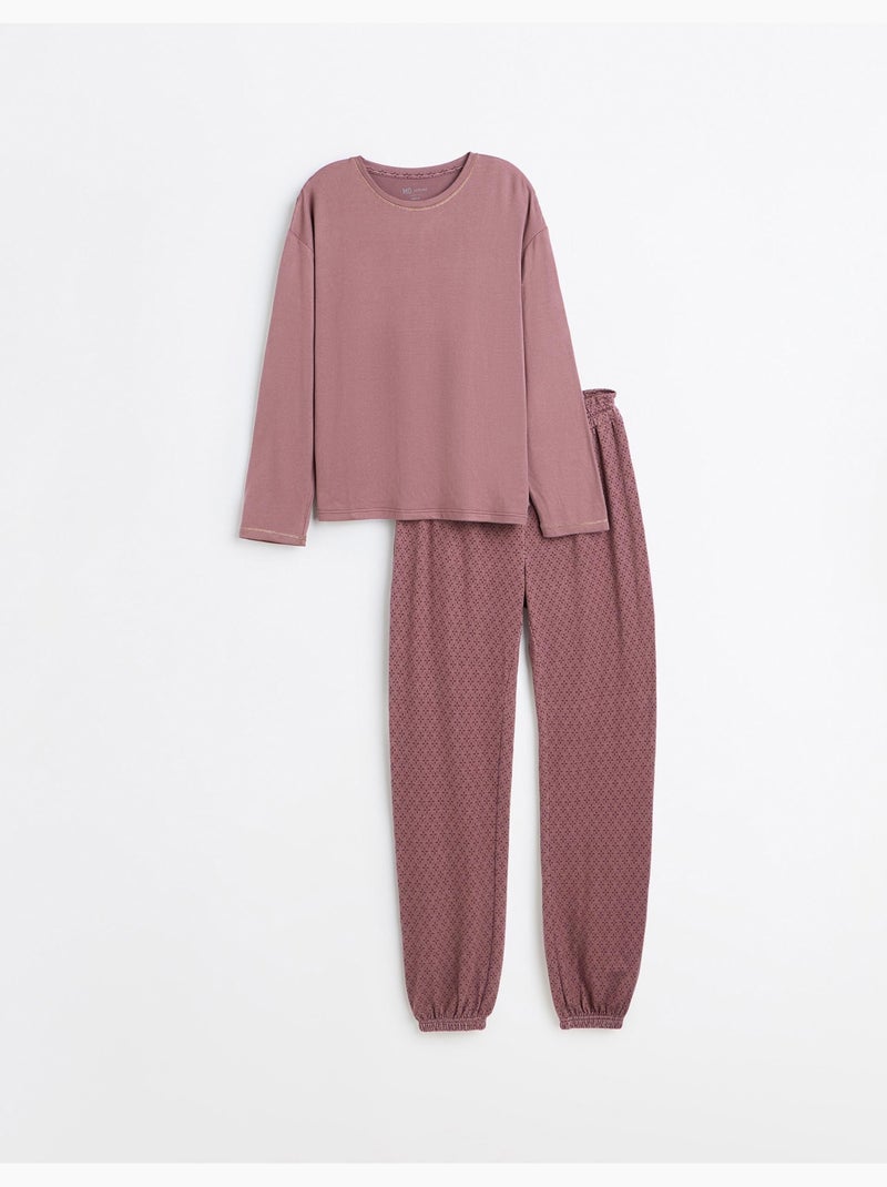 Pyjama tricoté, mo fashion Rose - Kiabi