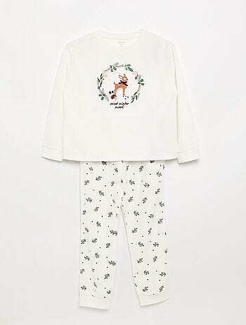 Pyjama van bedrukt velours