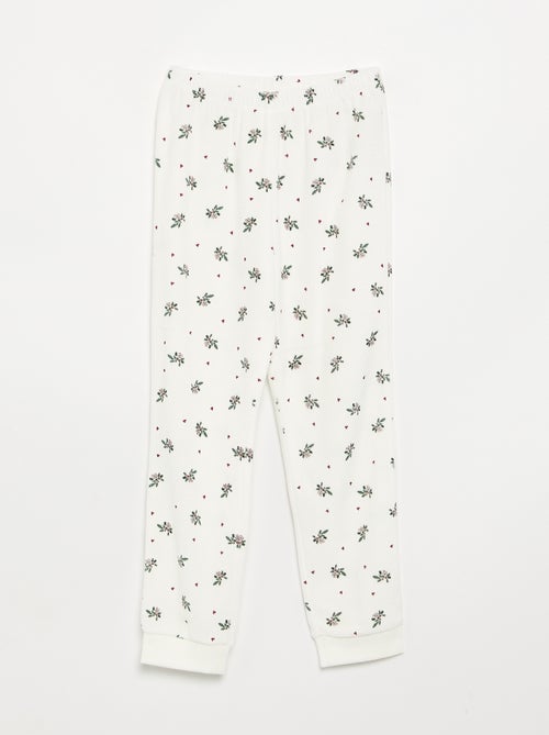 Pyjama van bedrukt velours - Kiabi Pyjama van bedrukt velours - Kiabi