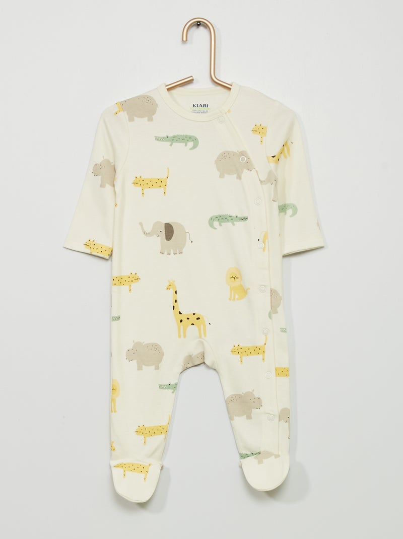 pyjama van biokatoen WIT - Kiabi