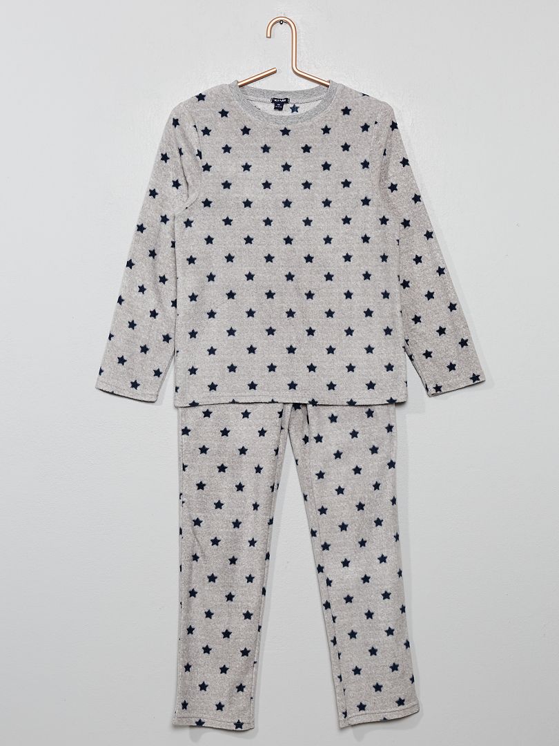 Pyjama van fleece GRIJS - Kiabi