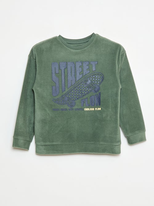 Pyjama van fleecestof met print - Kiabi