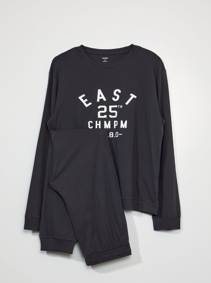 Pyjama van jersey - 2-delig GRIJS - Kiabi