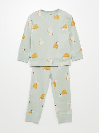 Pyjama van jersey met print - 2-delig