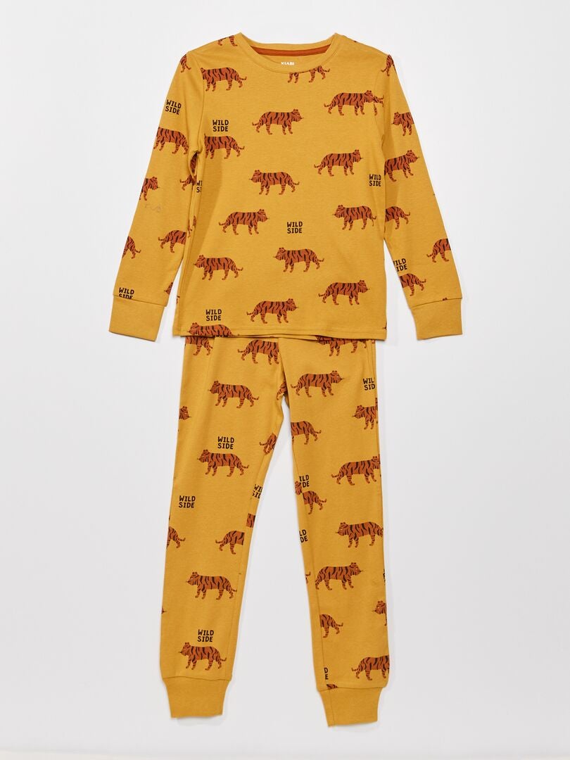 Pyjama van jerseystof - 2-delig GEEL - Kiabi