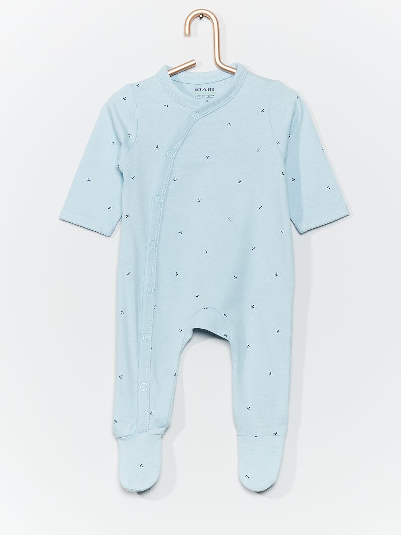 Pyjama van jerseystof BLAUW - Kiabi