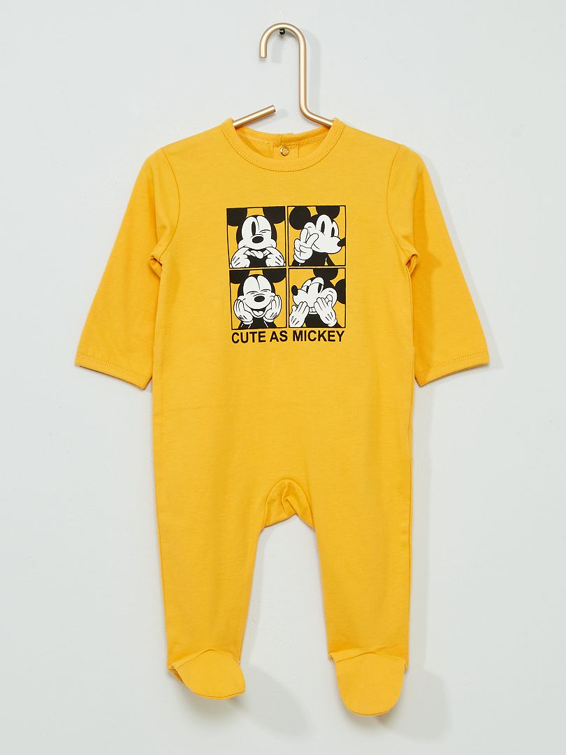 Pyjama van jerseystof 'Mickey' GEEL - Kiabi