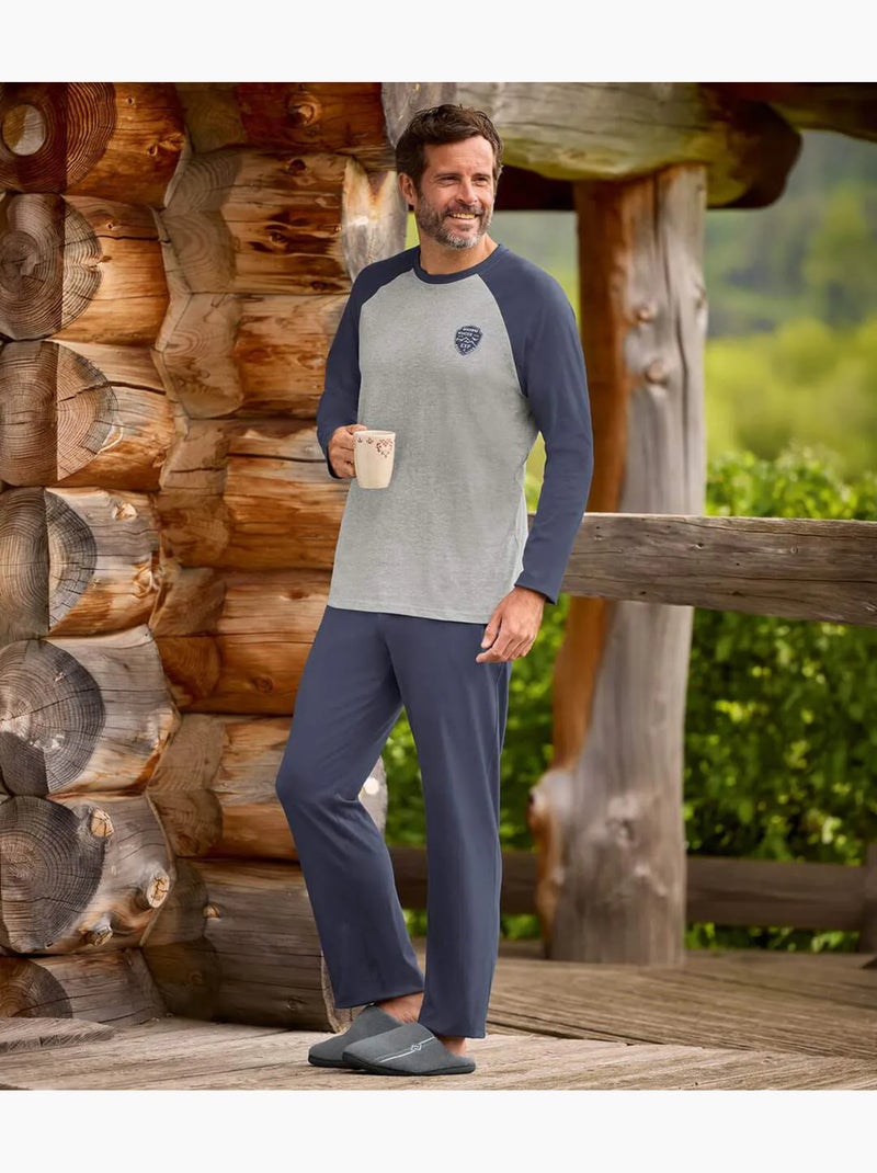 Pyjama van katoenjersey - atlas for men Blauw - Kiabi