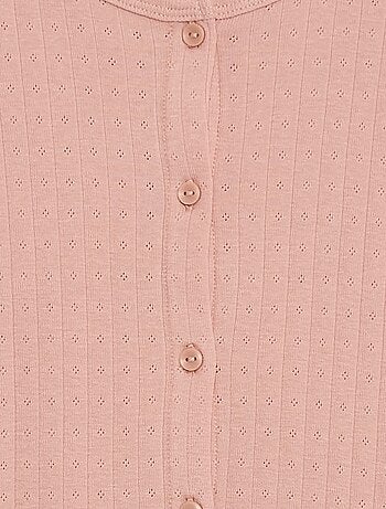 Pyjama van tricot met fijn ajourmotiefje - 2-delig