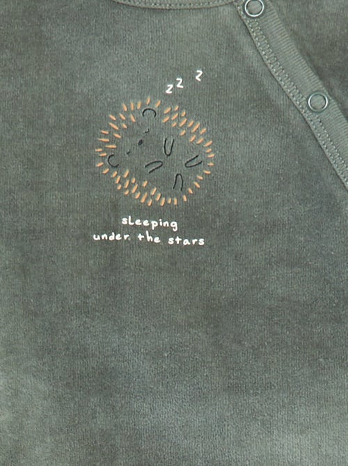 Pyjama van velours - 2-delig - Kiabi