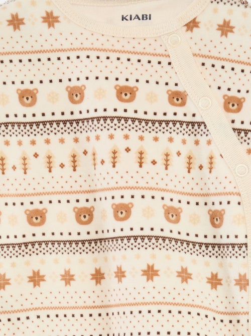 Pyjama van velours - 2-delig - Kiabi