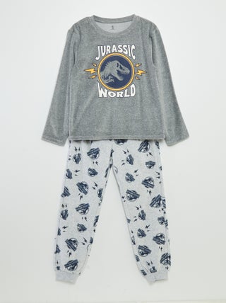 Pyjama van velours 'Jurassic World' - 2-delig