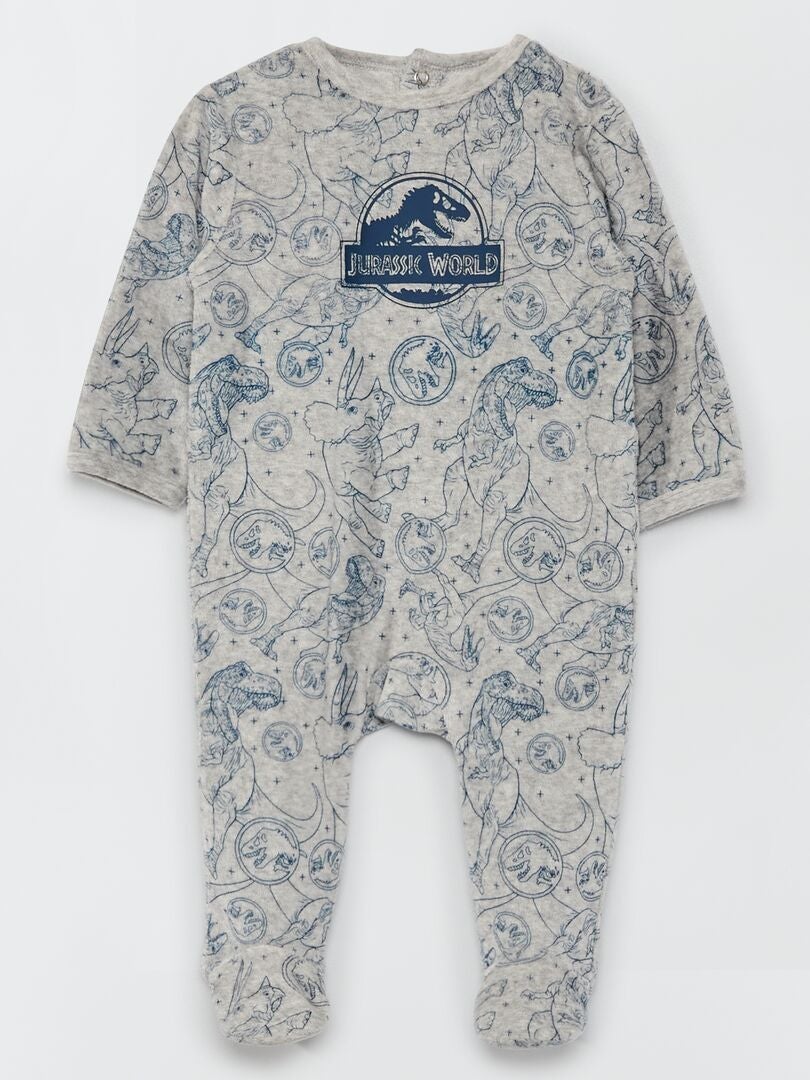 Pyjama van velours 'Jurassic World' GRIJS - Kiabi