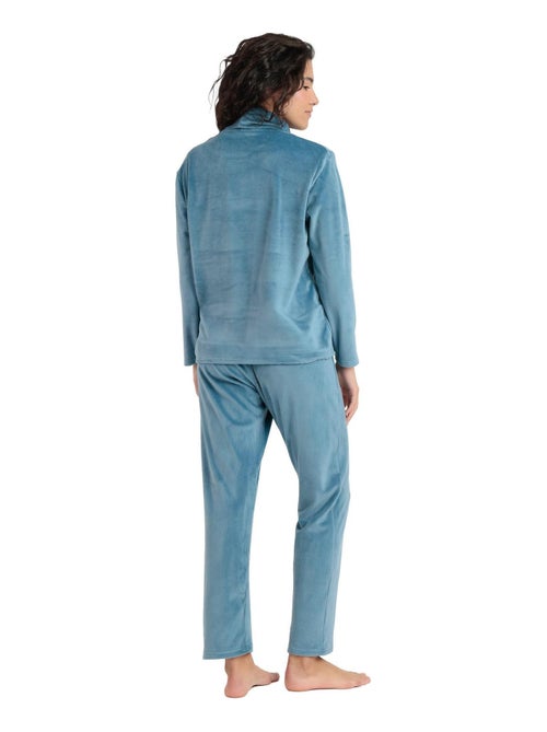 Pyjama velours pantalon sweat à col montant luxury velvet - Kiabi