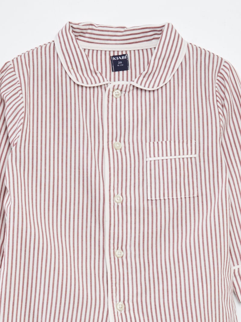 Pyjama vichy - 2 pièces ROUGE - Kiabi