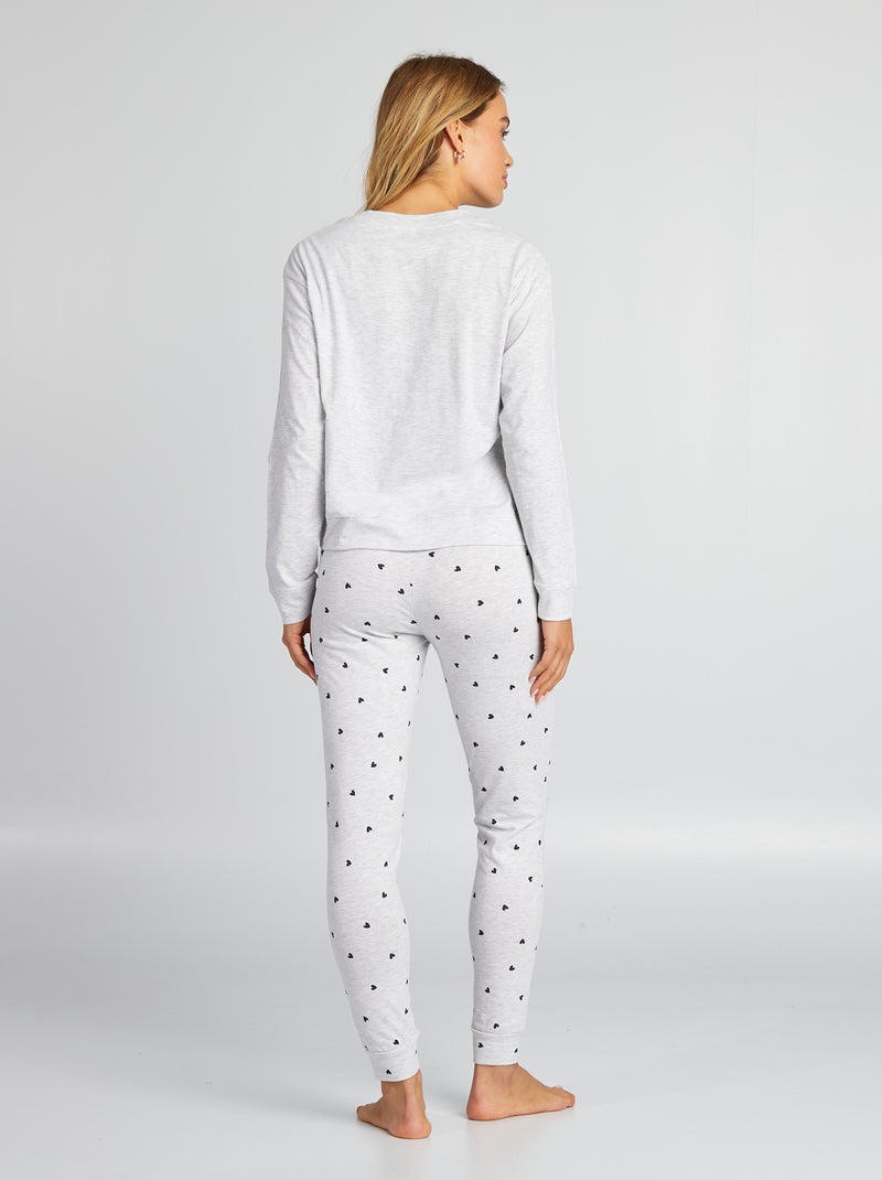 Pyjama 'Winnie' 'Disney' t-shirt + pantalon - 2 pièces Gris - Kiabi