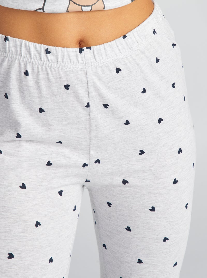 Pyjama 'Winnie' 'Disney' t-shirt + pantalon - 2 pièces Gris - Kiabi