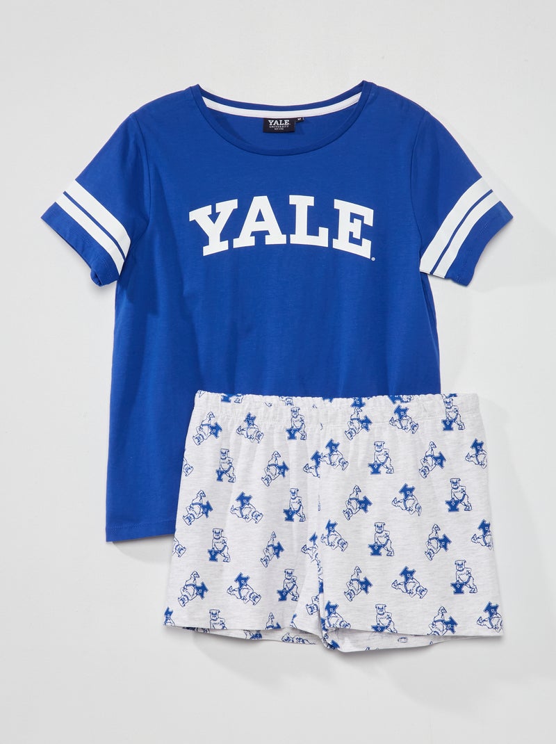 Pyjama 'Yale' - 2-delig blauw / grijs - Kiabi