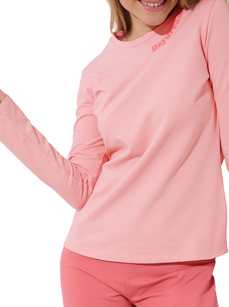 Pyjamabroek grote top lange mouwen delightful Roze - Kiabi