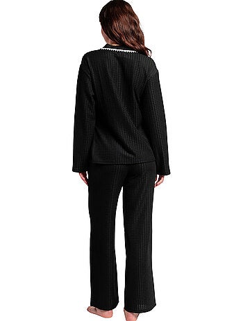 Pyjamabroek grote tuniek met twee rijen knopen luxury stitching