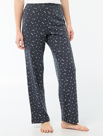 Pyjamabroek met ribbeltextuur