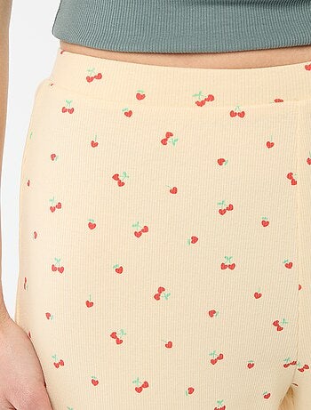 Pyjamabroek met ribbeltextuur