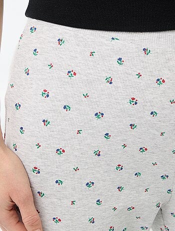Pyjamabroek met ribbeltextuur