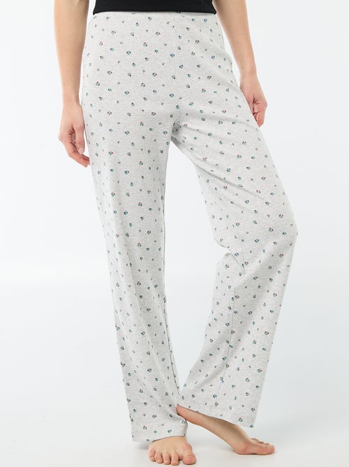 Pyjamabroek met ribbeltextuur - - Kiabi