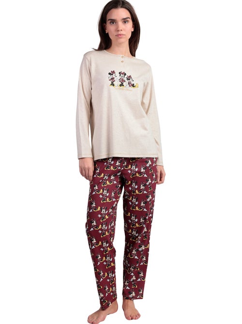 Pyjamabroek polo lange mouwen minnie mouse disney - Kiabi