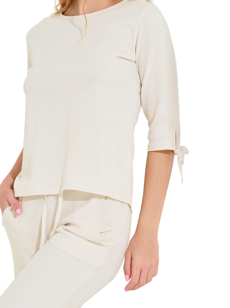 Pyjamabroek top driekwart mouwen freely Wit - Kiabi