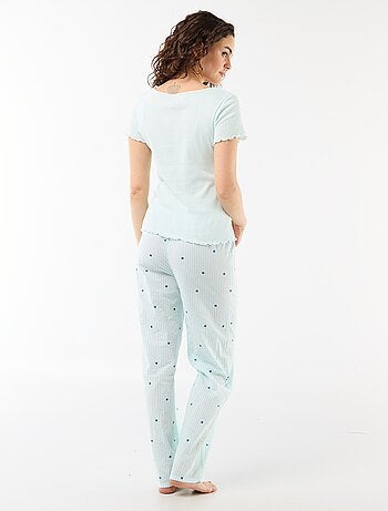 Pyjamabroek van katoenvoile met print