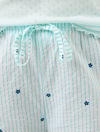 Pyjamabroek van katoenvoile met print